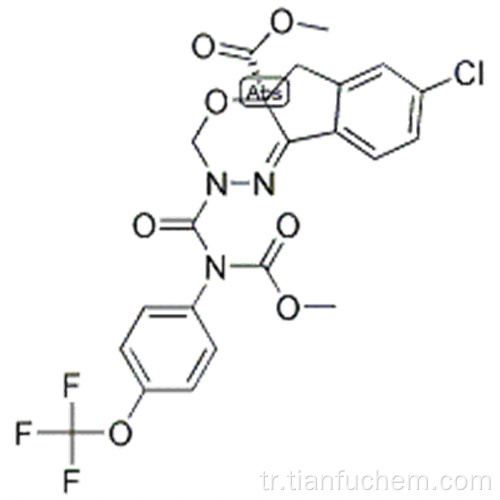 İndeno [1,2-e] [1,3,4]-4a (3H) -carboxylicacid, 7-kloro-2,5-dihidro-2 - [[(metoksikarbonil) [4- (triflorometoksi) fenil] amino ] karbonil] -, metil ester, (57189027,4aS) - CAS 173584-44-6